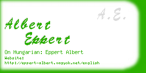 albert eppert business card